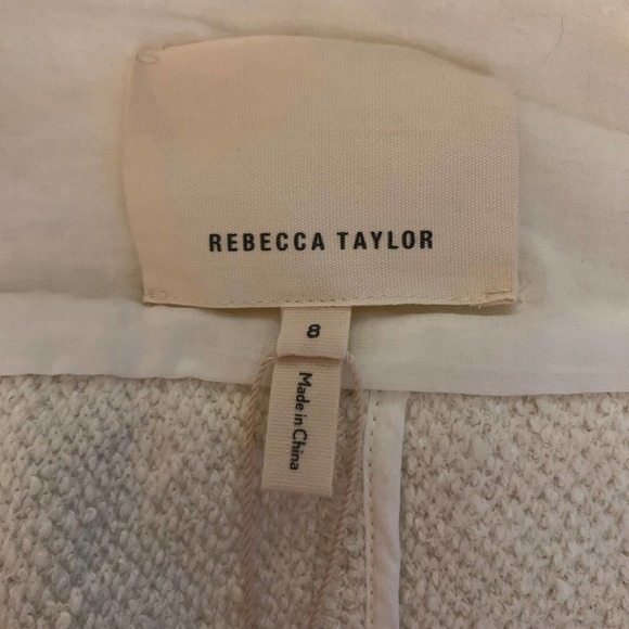 REBECCA TAYLOR White Mirror Embroidered Tweed Jacket - NWT - Picture 13 of 16